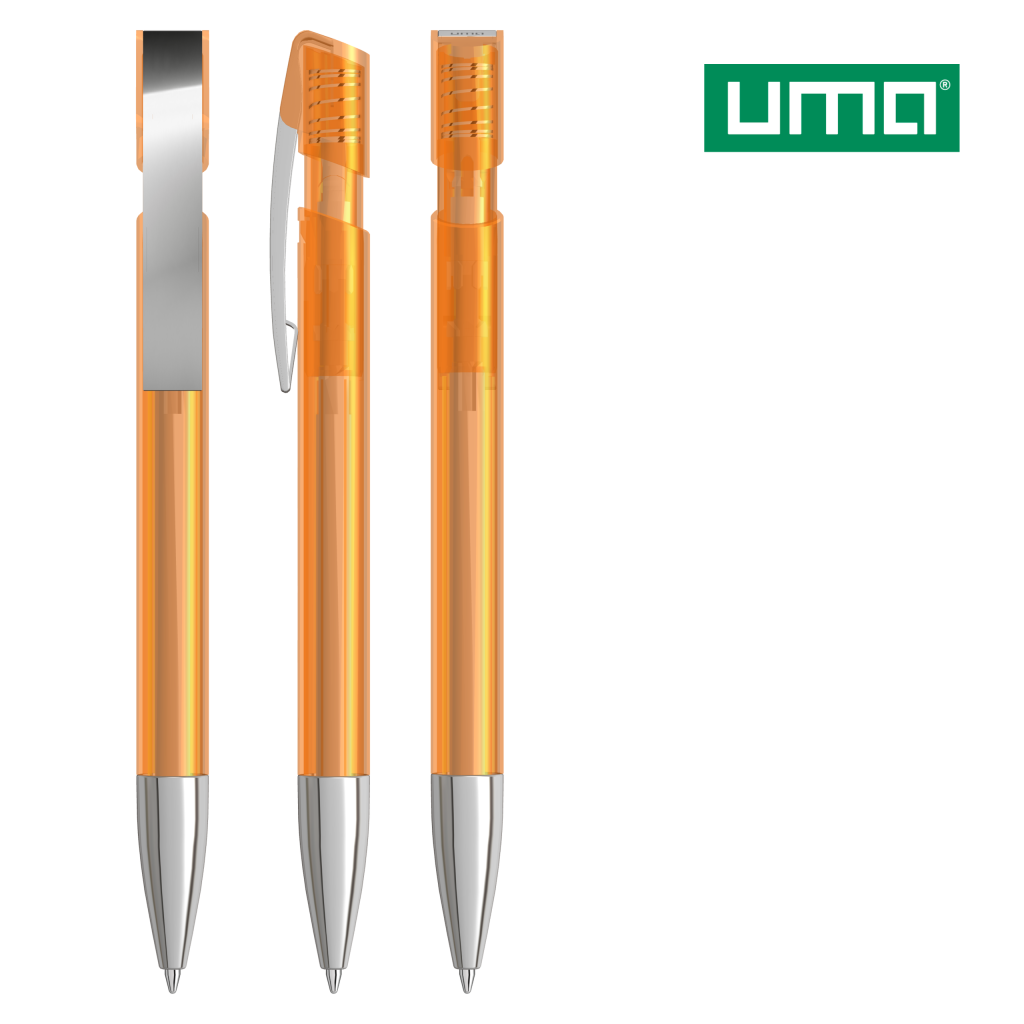 UMA SKY transparent M SI Druckkugelschreiber – Orange