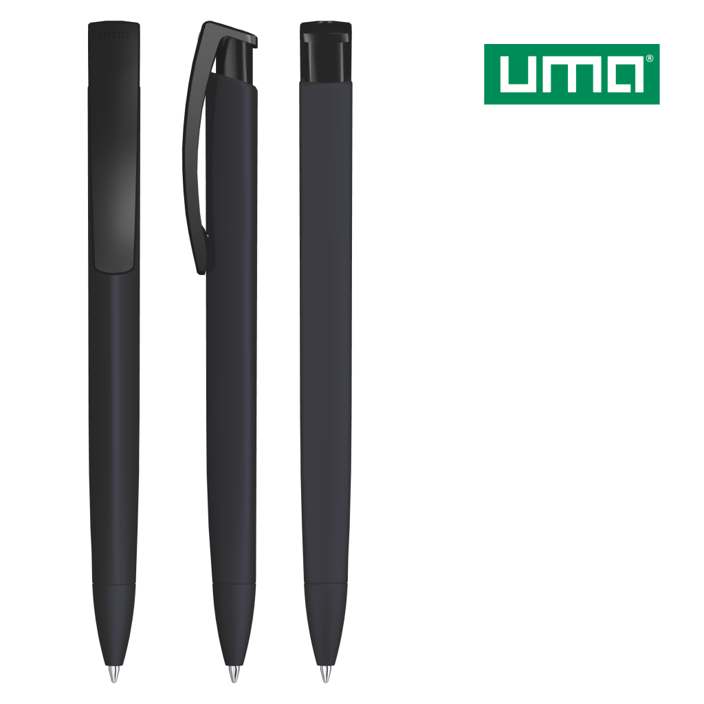 UMA TRINITY GUM Druckkugelschreiber – Schwarz
