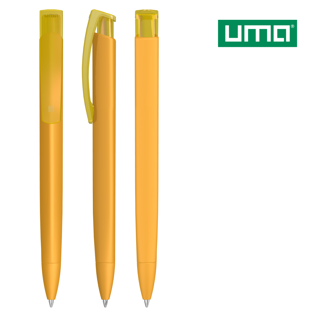 UMA TRINITY K transparent GUM Druckkugelschreiber – Ocker