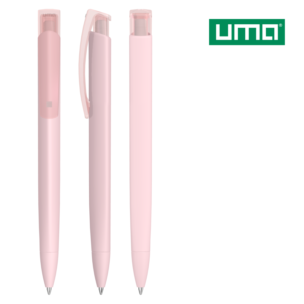 UMA TRINITY K transparent GUM Druckkugelschreiber – Pastell rosa