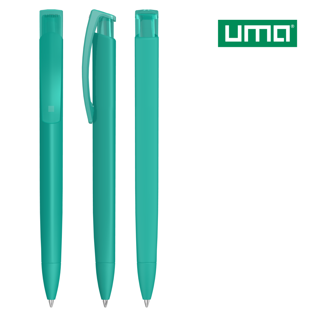 UMA TRINITY K transparent GUM Druckkugelschreiber – Petrol