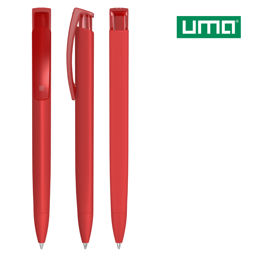 UMA TRINITY K transparent GUM Druckkugelschreiber – Rot
