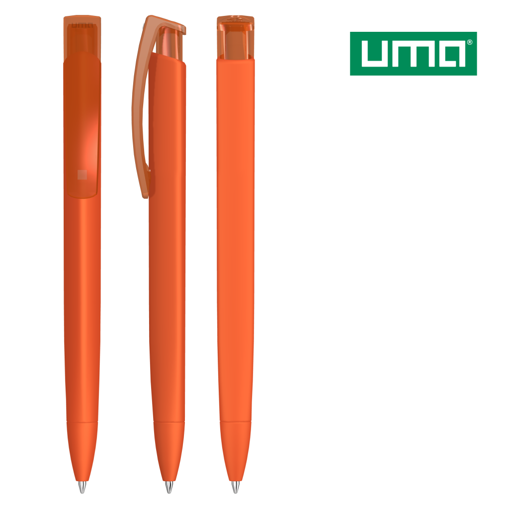 UMA TRINITY K transparent RECY Druckkugelschreiber – Orange