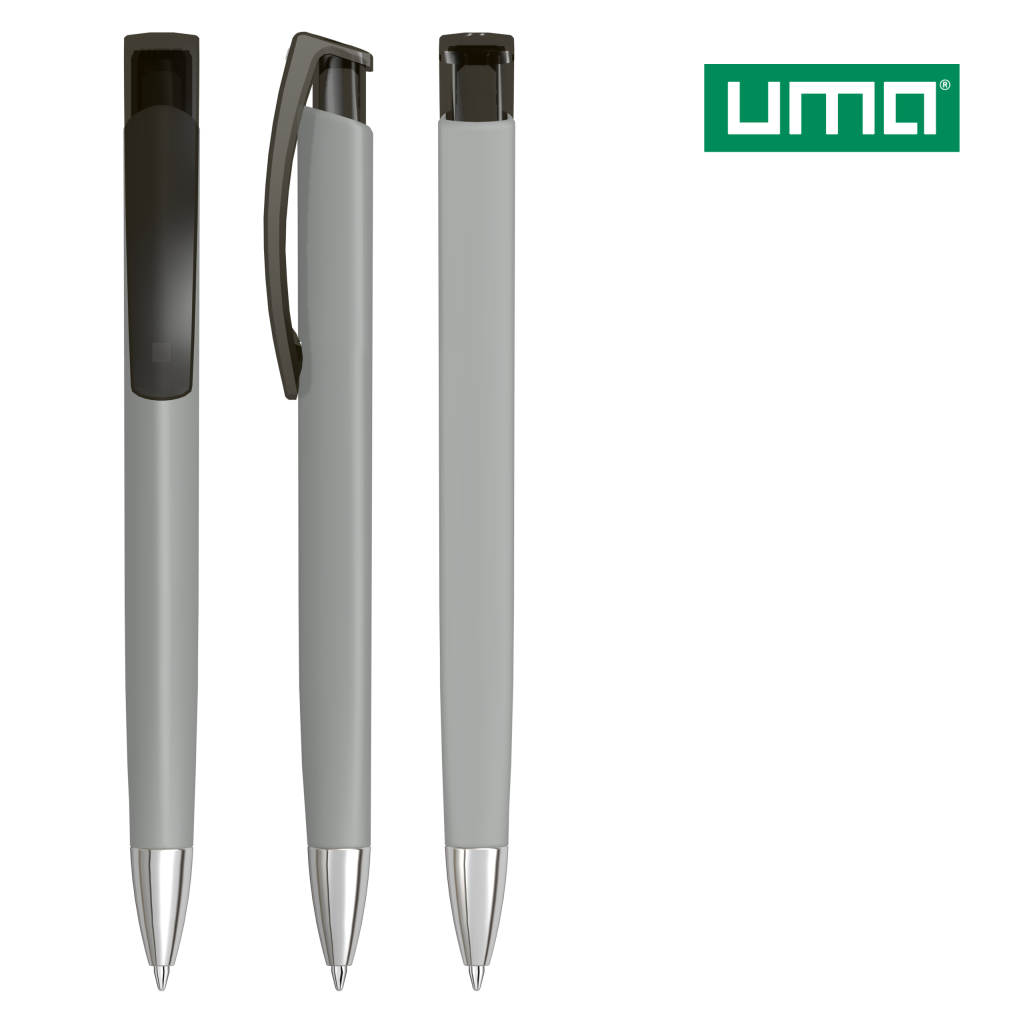 UMA TRINITY K transparent SI GUM Druckkugelschreiber – Grau