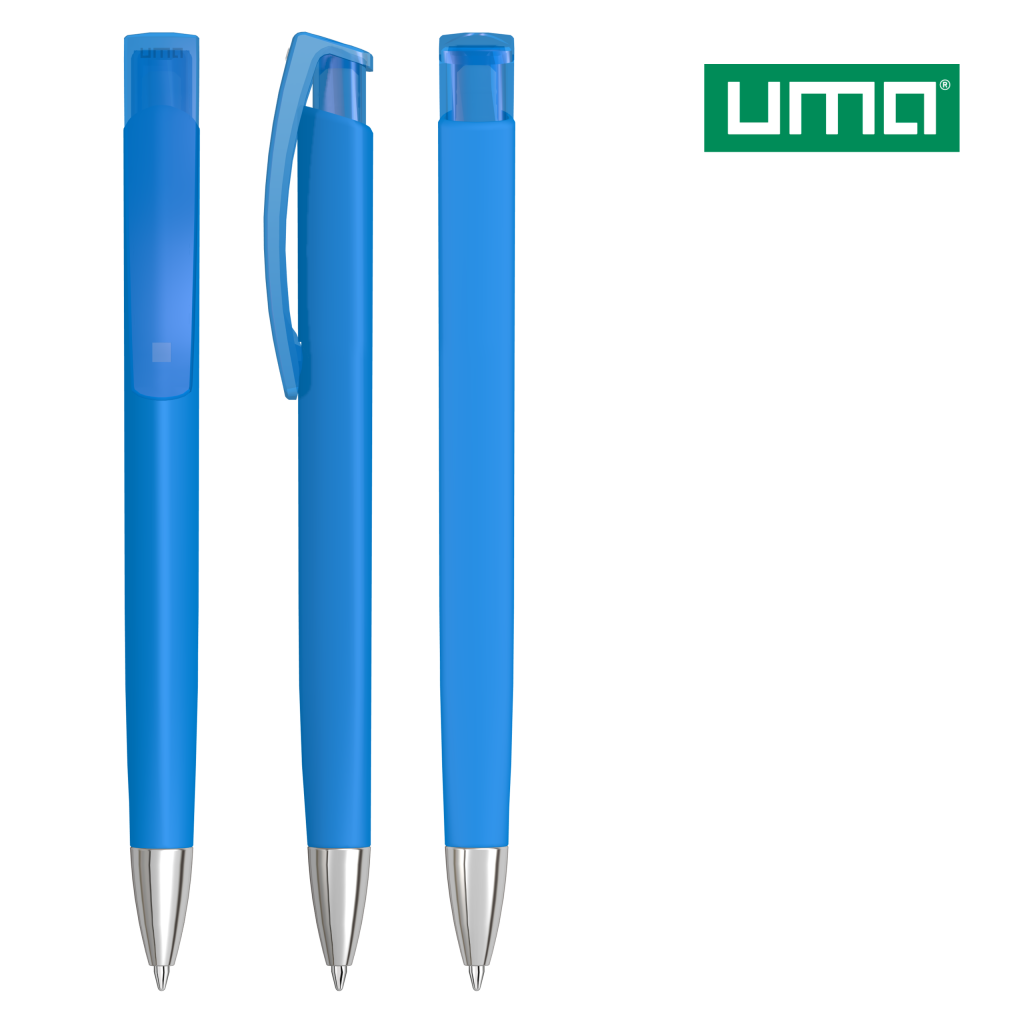 UMA TRINITY K transparent SI GUM Druckkugelschreiber – Hellblau