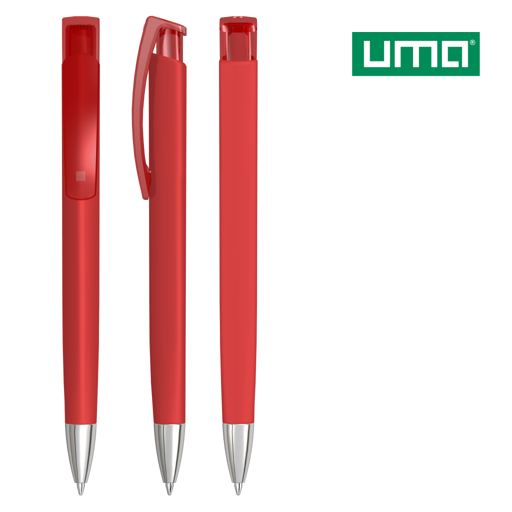 UMA TRINITY K transparent SI GUM Druckkugelschreiber – Rot