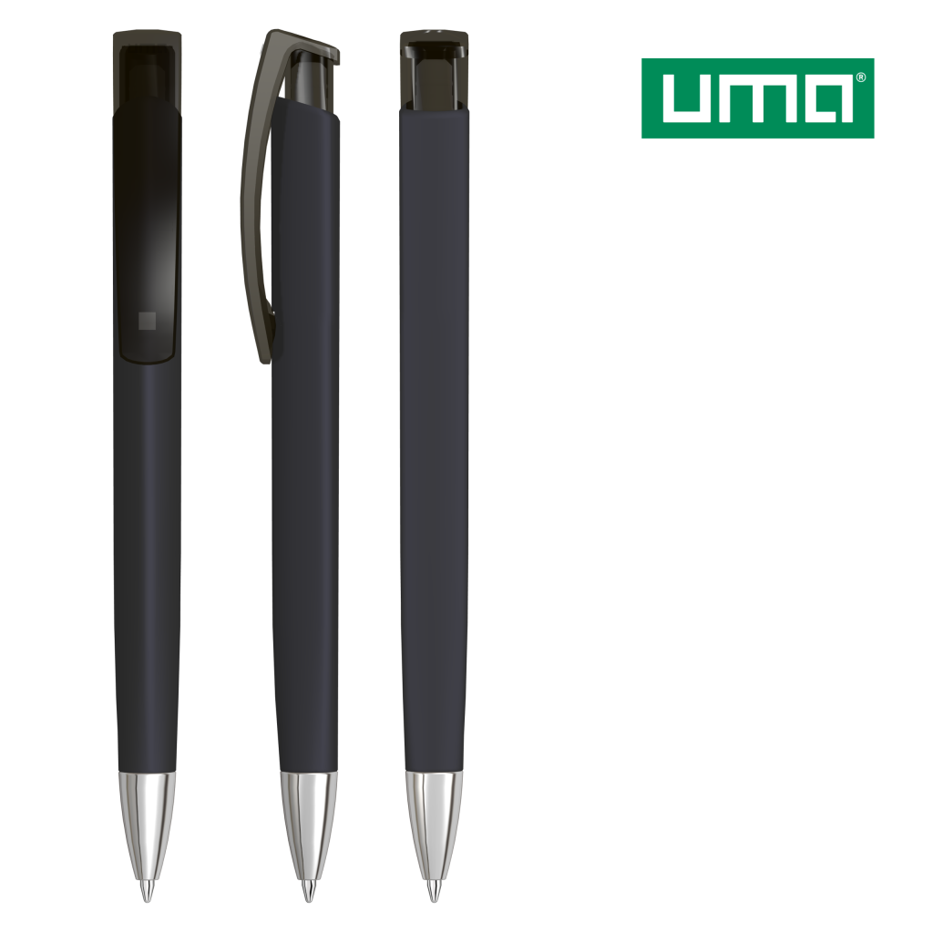 UMA TRINITY K transparent SI GUM Druckkugelschreiber – Schwarz