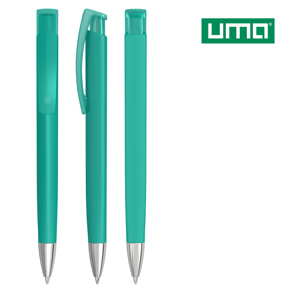 UMA TRINITY K transparent SI RECY Druckkugelschreiber – Petrol