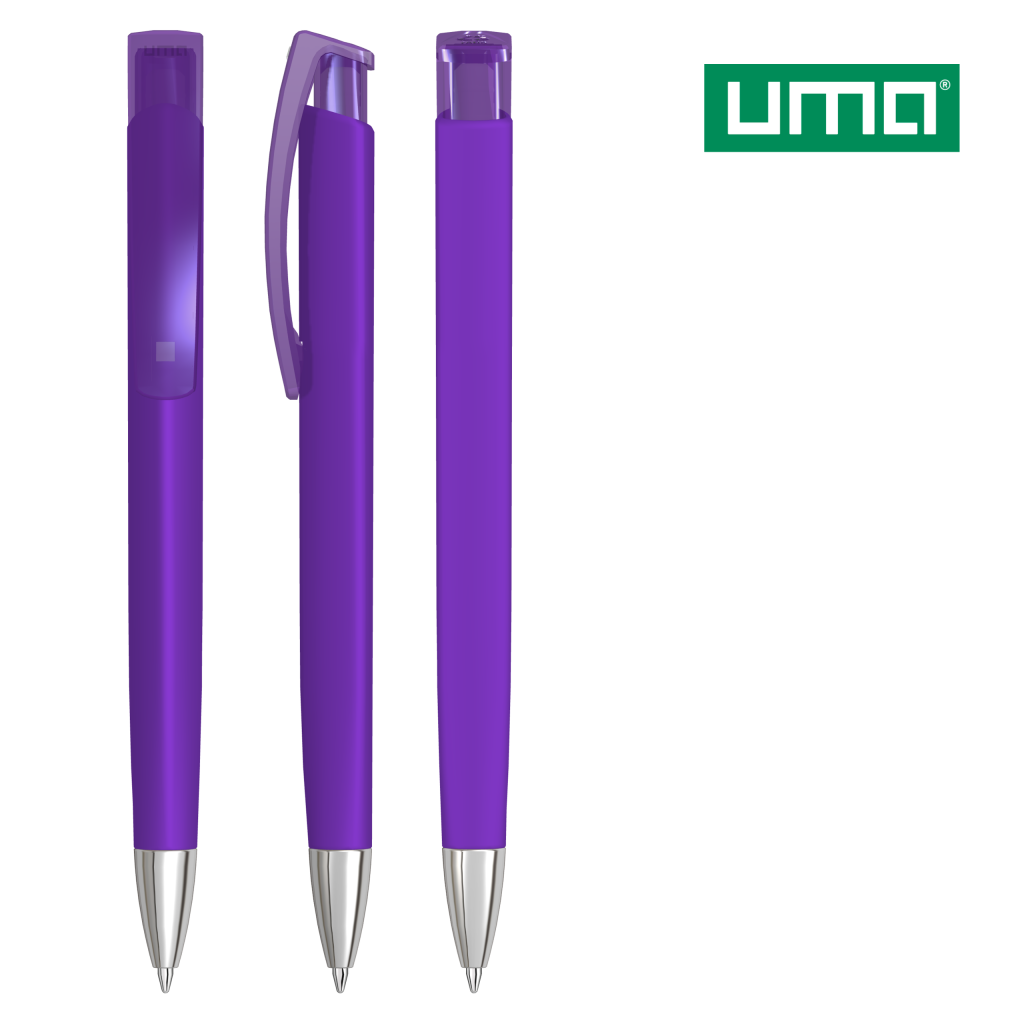UMA TRINITY K transparent SI RECY Druckkugelschreiber – Violett