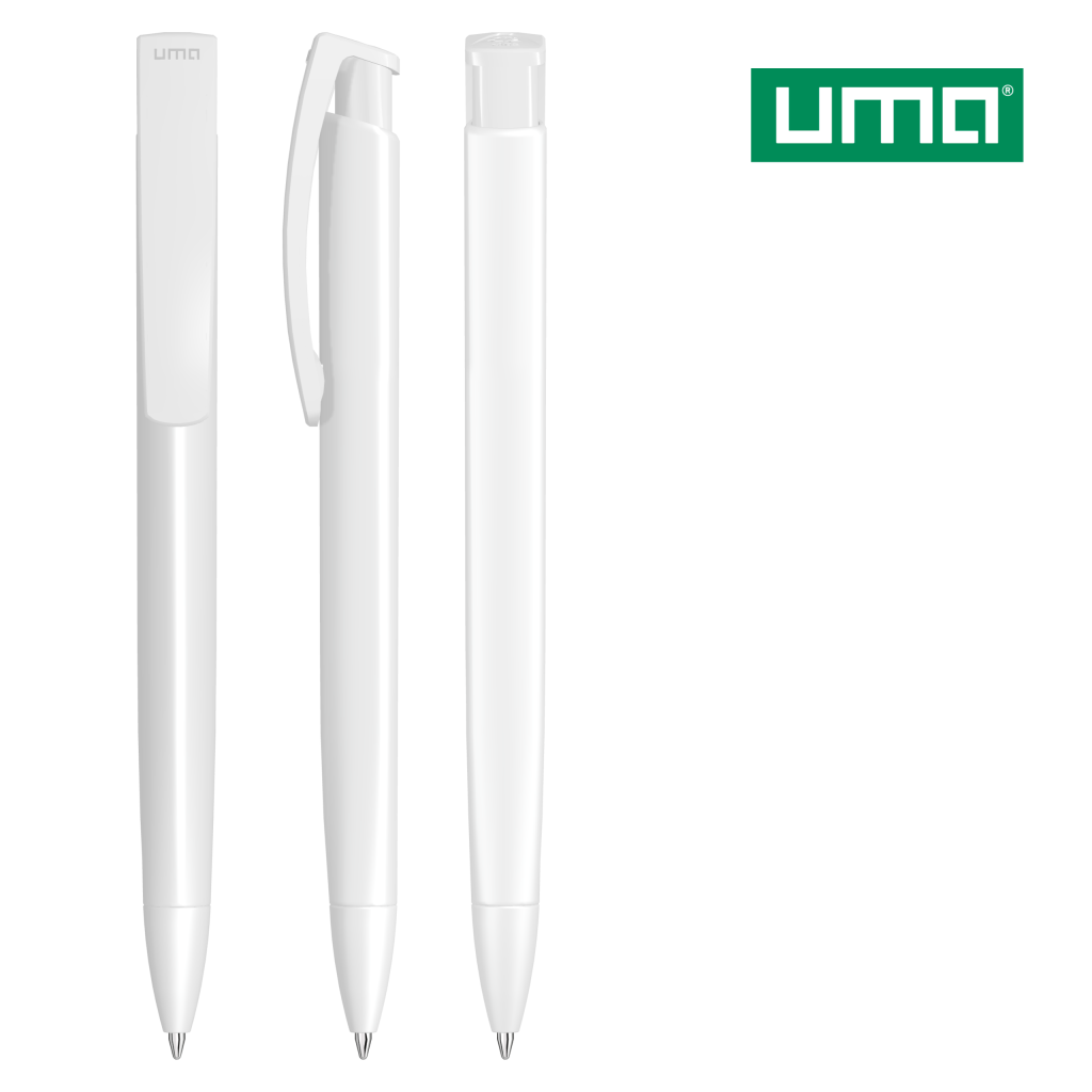 UMA TRINITY RECY Druckkugelschreiber – Weiß