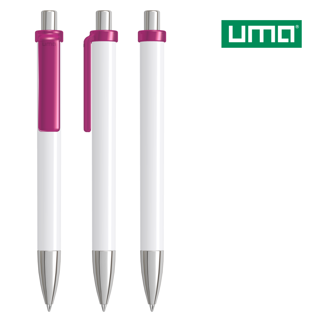 UMA FASHION K transparent SI Druckkugelschreiber – Magenta