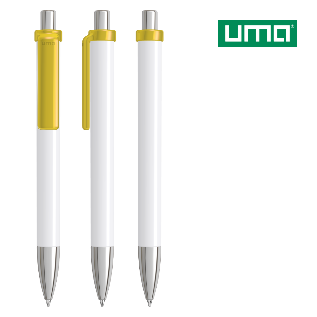 UMA FASHION K transparent SI Druckkugelschreiber – Ocker