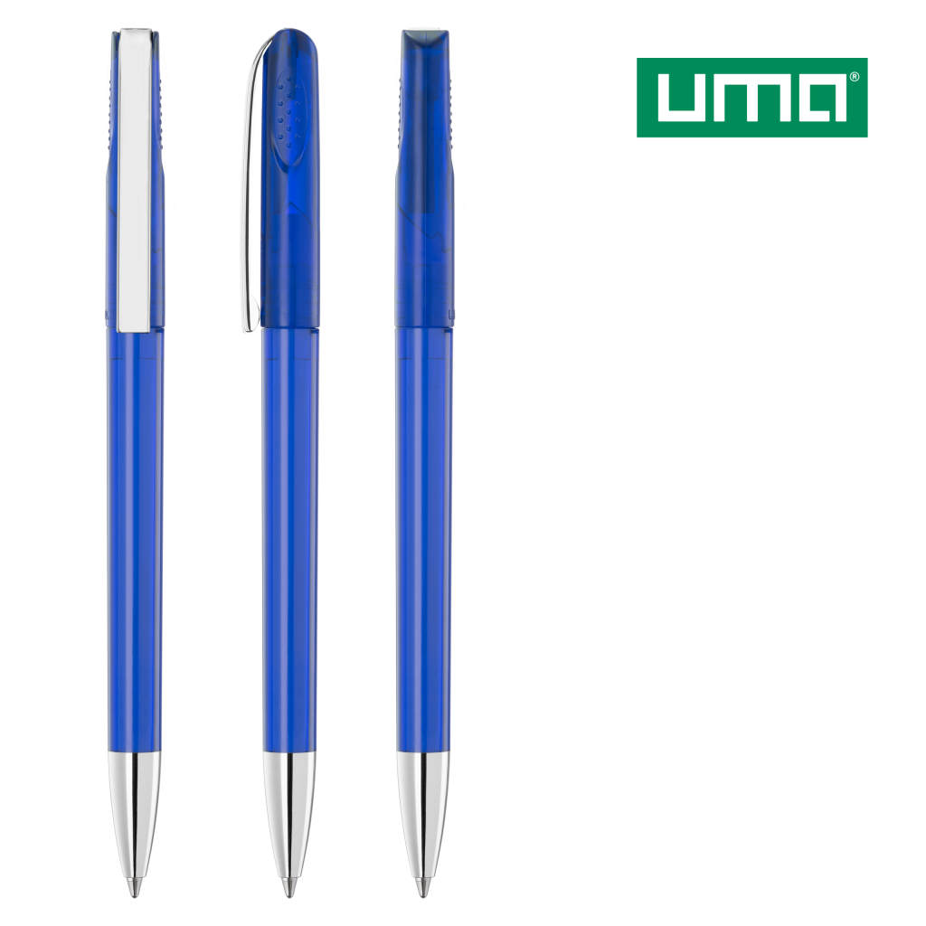 UMA PUR transparent SI Drehkugelschreiber – Dunkelblau
