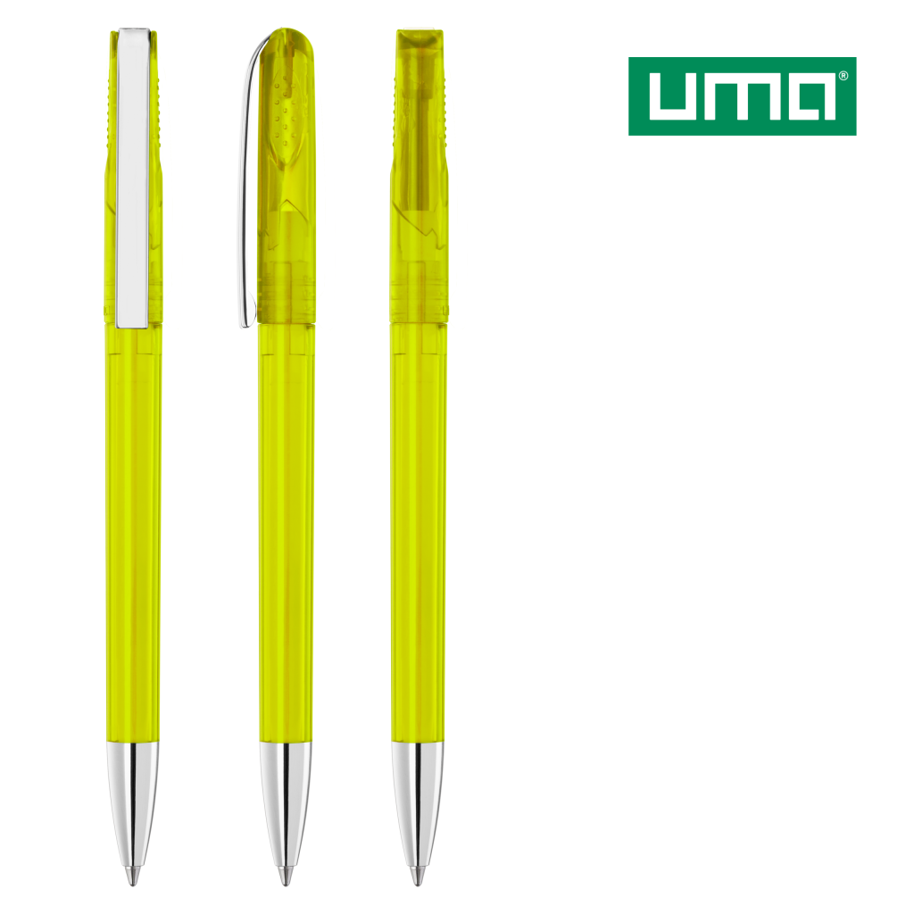 UMA PUR transparent SI Drehkugelschreiber – Gelb