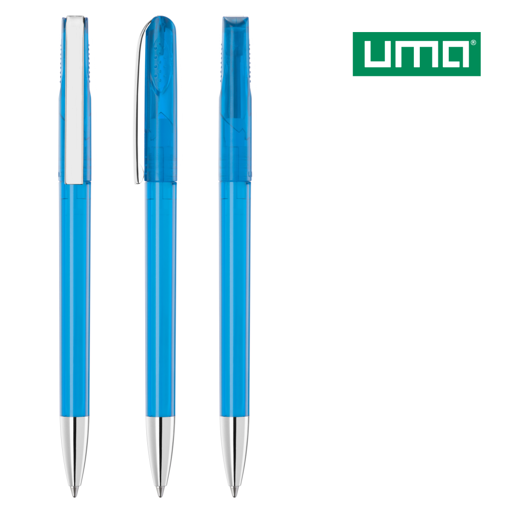 UMA PUR transparent SI Drehkugelschreiber – Hellblau