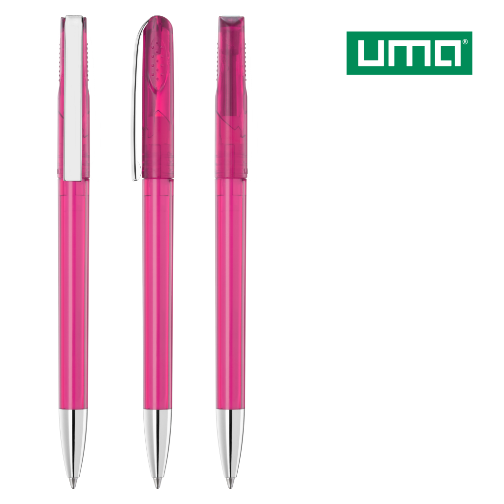 UMA PUR transparent SI Drehkugelschreiber – Magenta