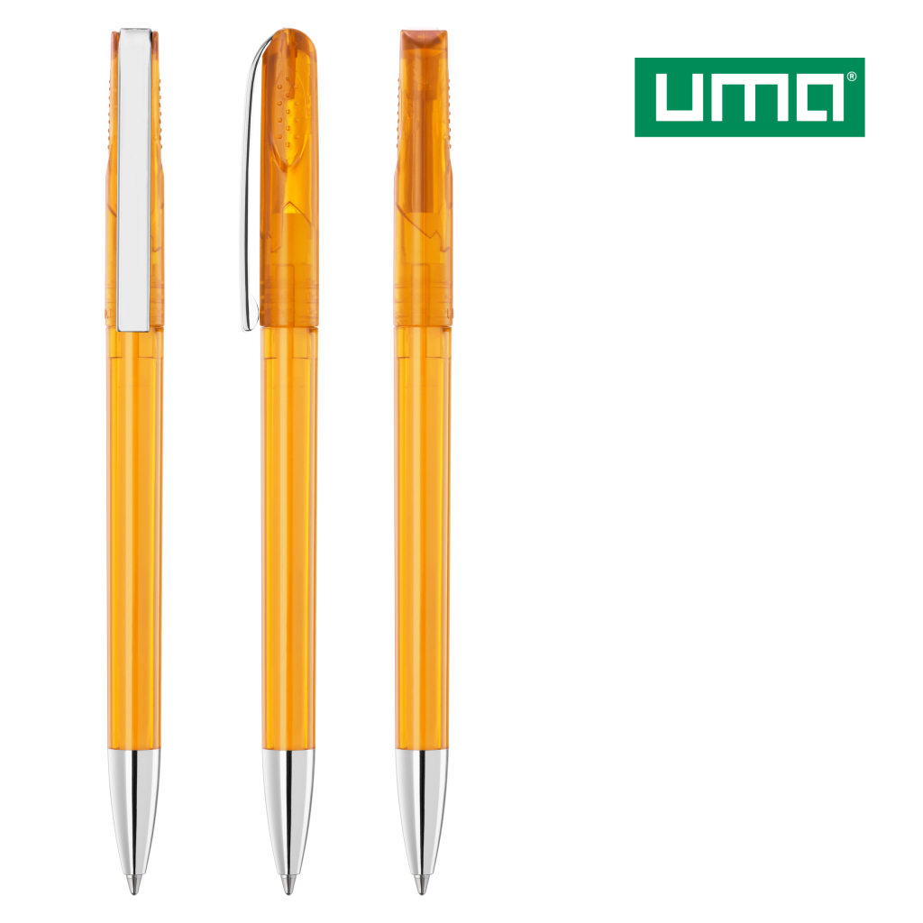 UMA PUR transparent SI Drehkugelschreiber – Ocker