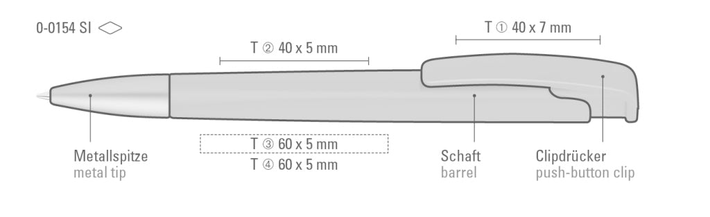 UMA LINEO SI Druckkugelschreiber – Druckskizze