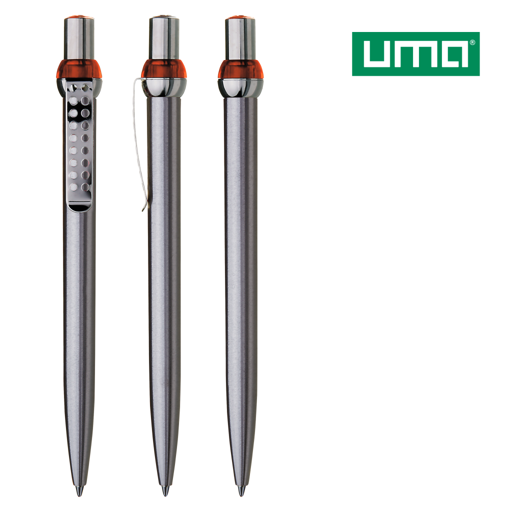 UMA RONDO chrom L Druckkugelschreiber – Orange