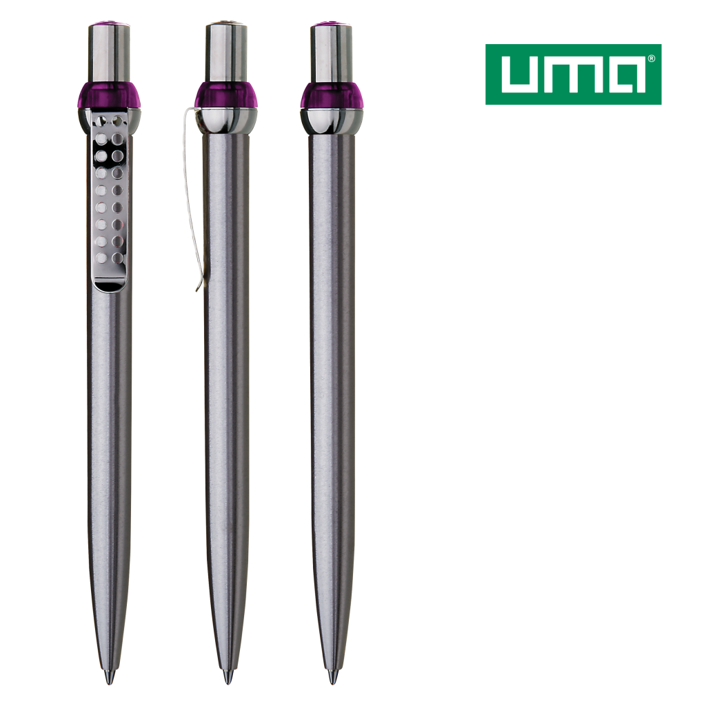 UMA RONDO chrom L Druckkugelschreiber – Violett