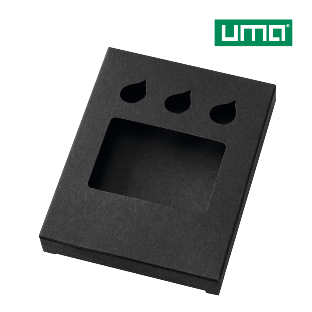 UMA PAPPFALTSCHACHTEL VERPACKUNG – Schwarz