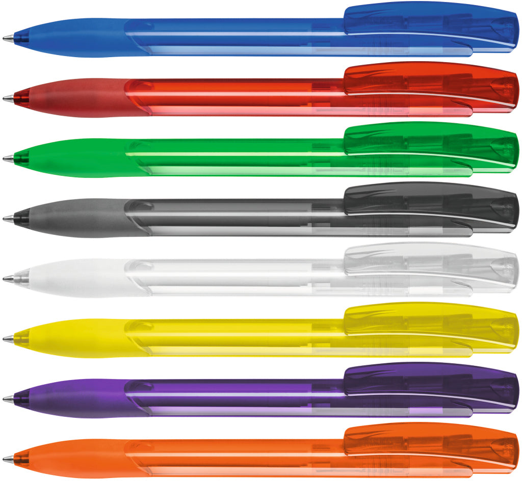 UMA OMEGA grip transparent Druckkugelschreiber – alle Farben
