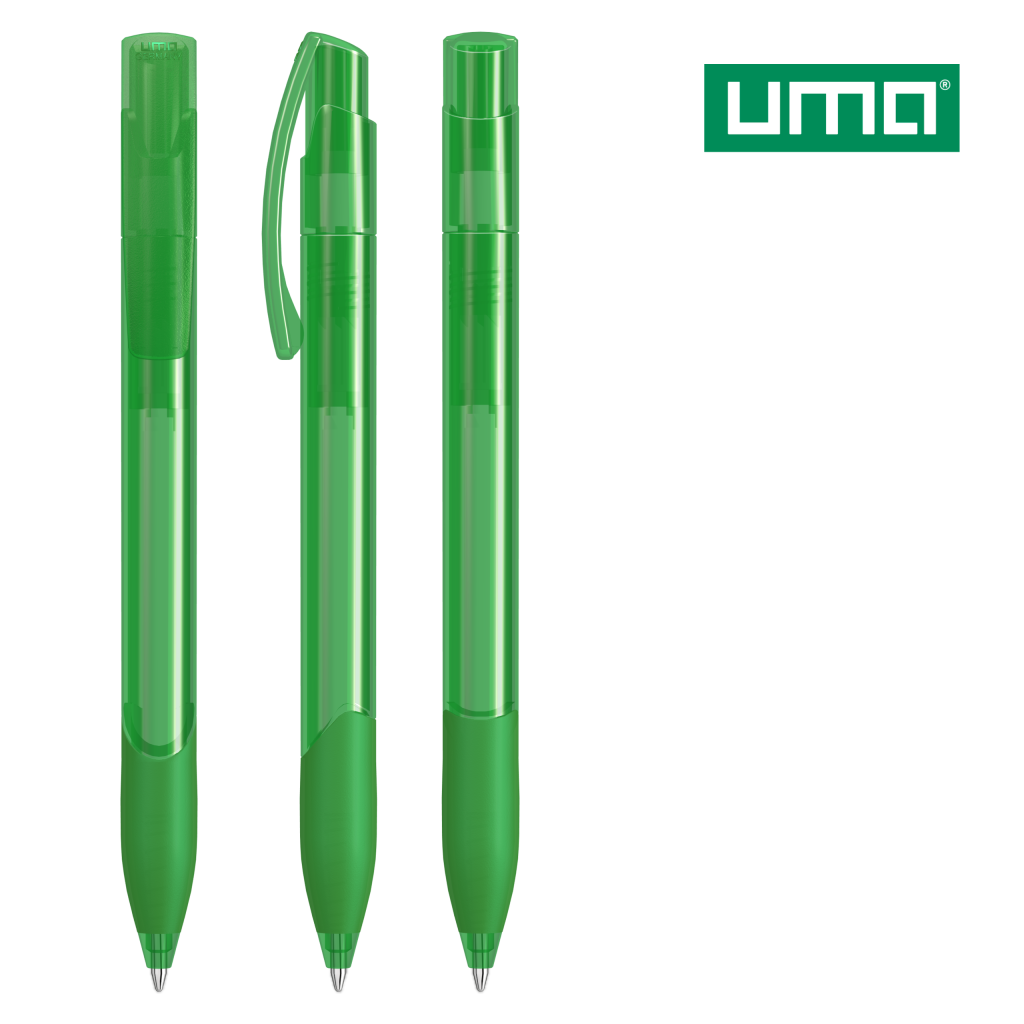UMA OMEGA grip transparent Druckkugelschreiber – Grün