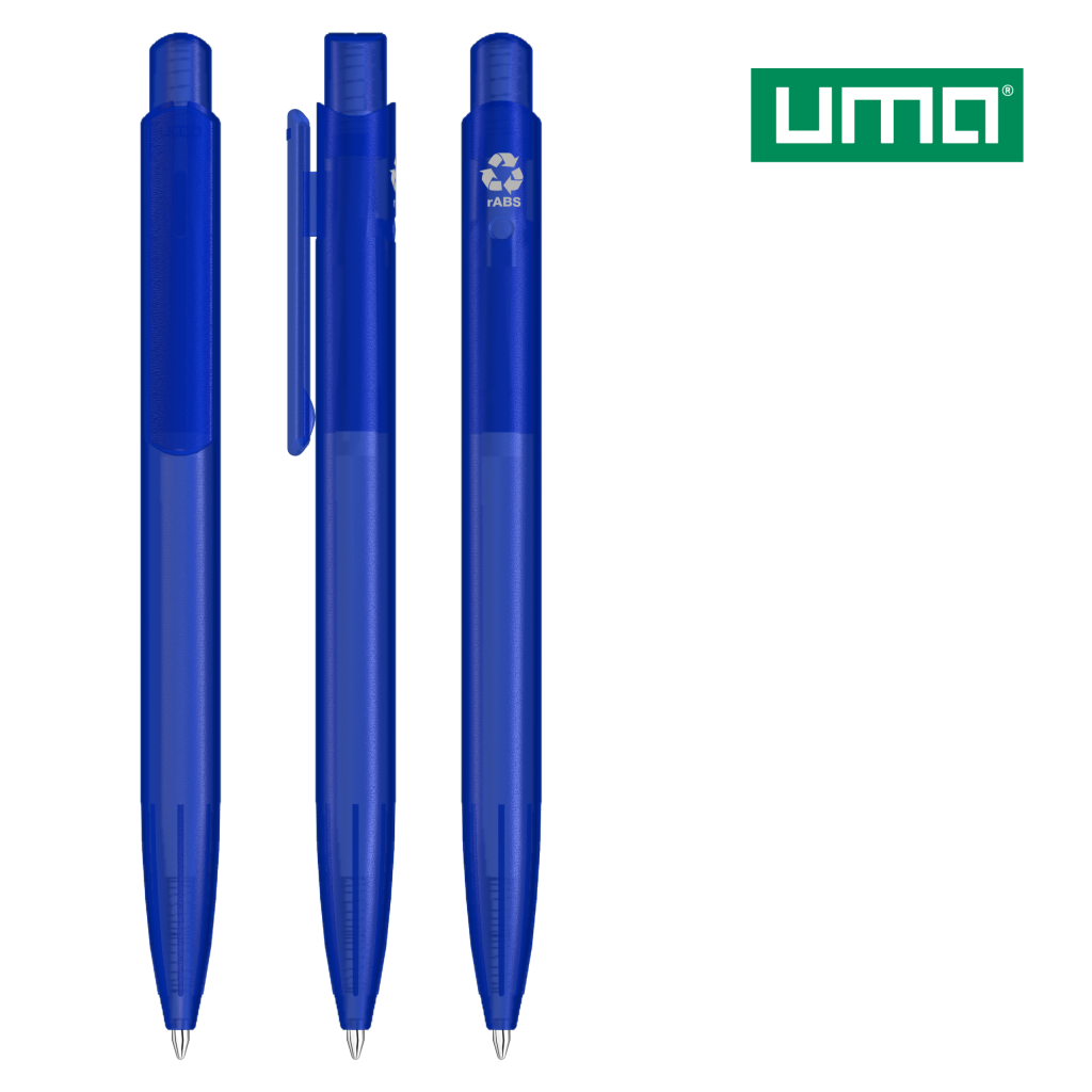 UMA STAGE frozen RECY Druckkugelschreiber – Dunkelblau