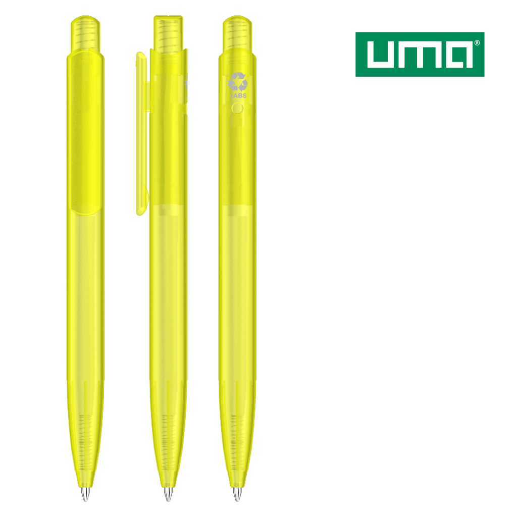 UMA STAGE frozen RECY Druckkugelschreiber – Gelb