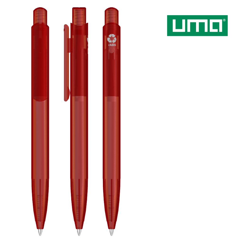 UMA STAGE frozen RECY Druckkugelschreiber – Rot