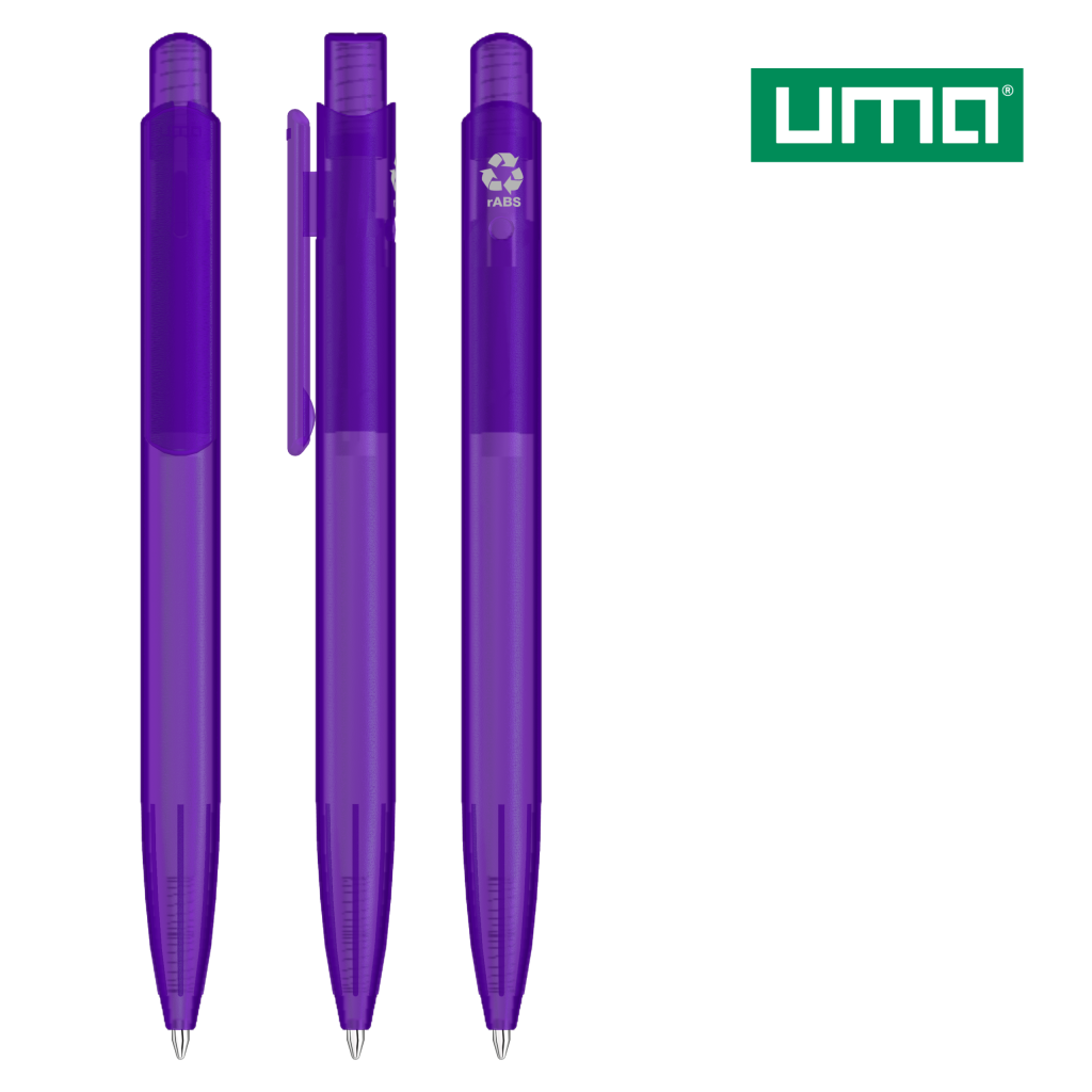 UMA STAGE frozen RECY Druckkugelschreiber – Violett