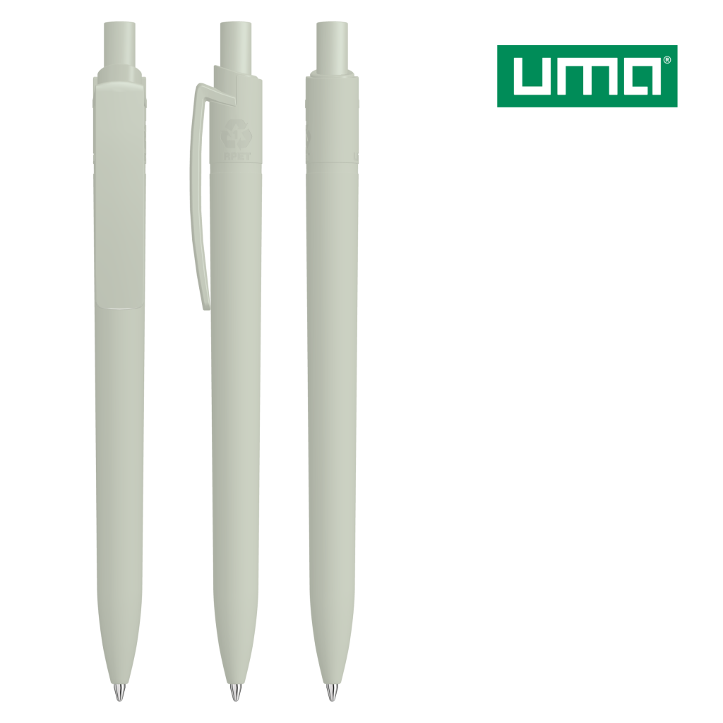 UMA RECYCLED PET PEN STEP F GUM Druckkugelschreiber – Grau