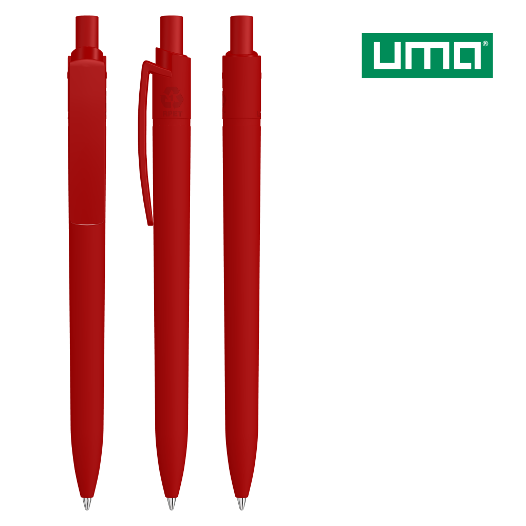 UMA RECYCLED PET PEN STEP F GUM Druckkugelschreiber – Rot