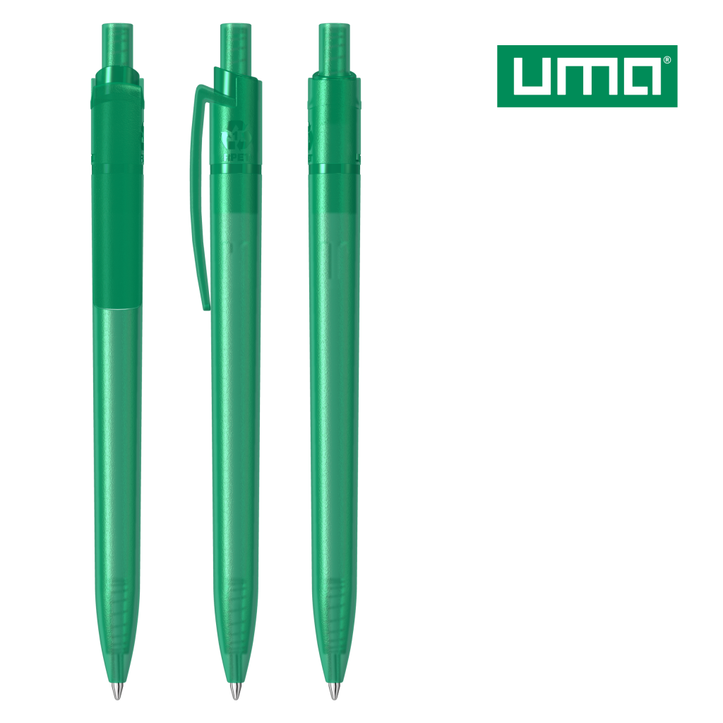 UMA RECYCLED PET PEN STEP frozen Druckkugelschreiber – Petrol