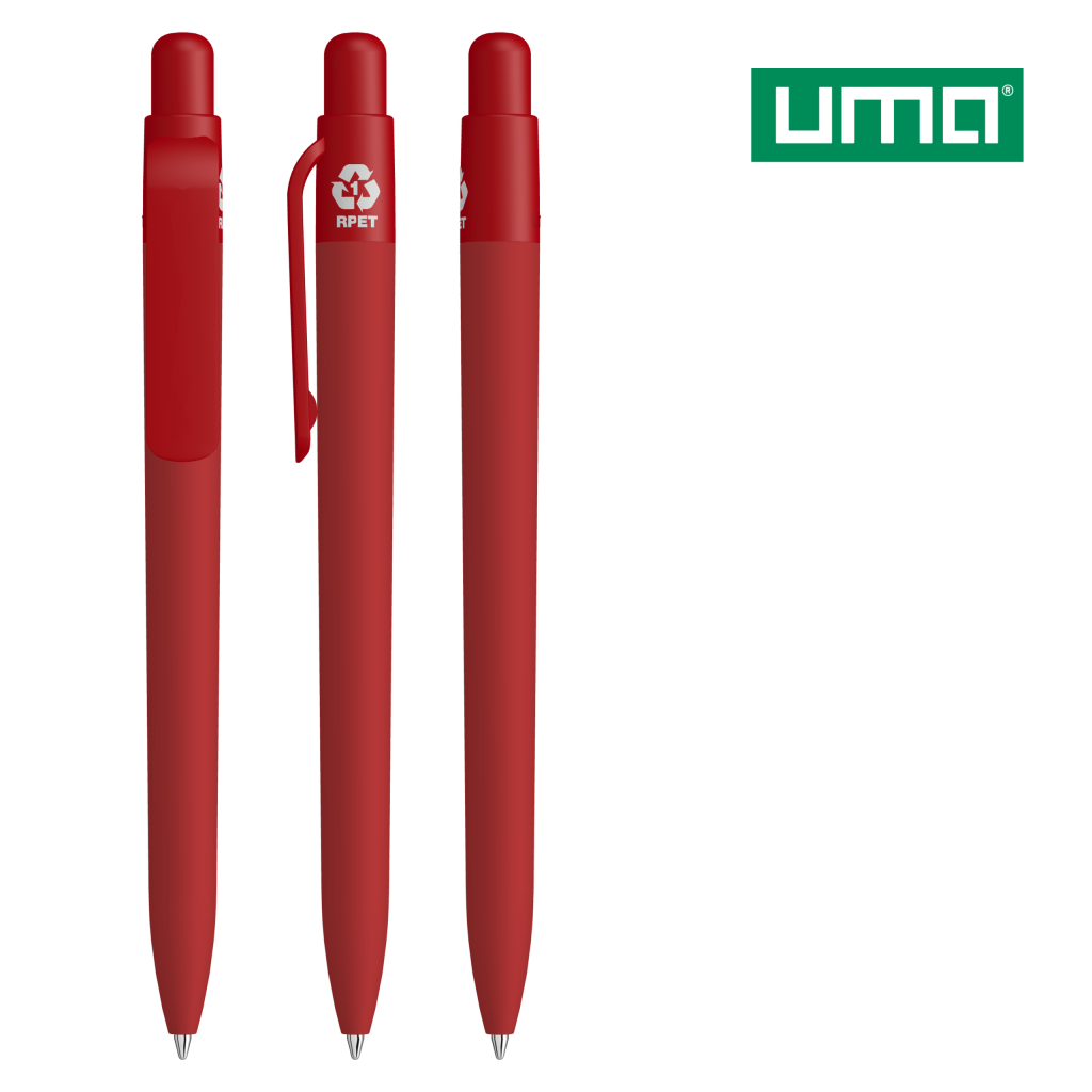 UMA RECYCLED PET PEN FUTURE F GUM Druckkugelschreiber – Rot