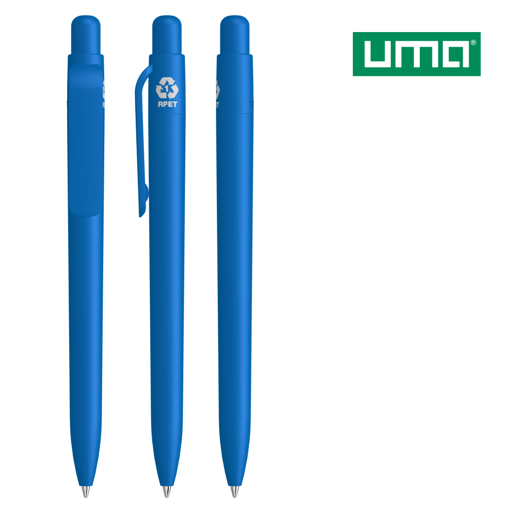 UMA RECYCLED PET PEN FUTURE F Druckkugelschreiber – Mittelblau