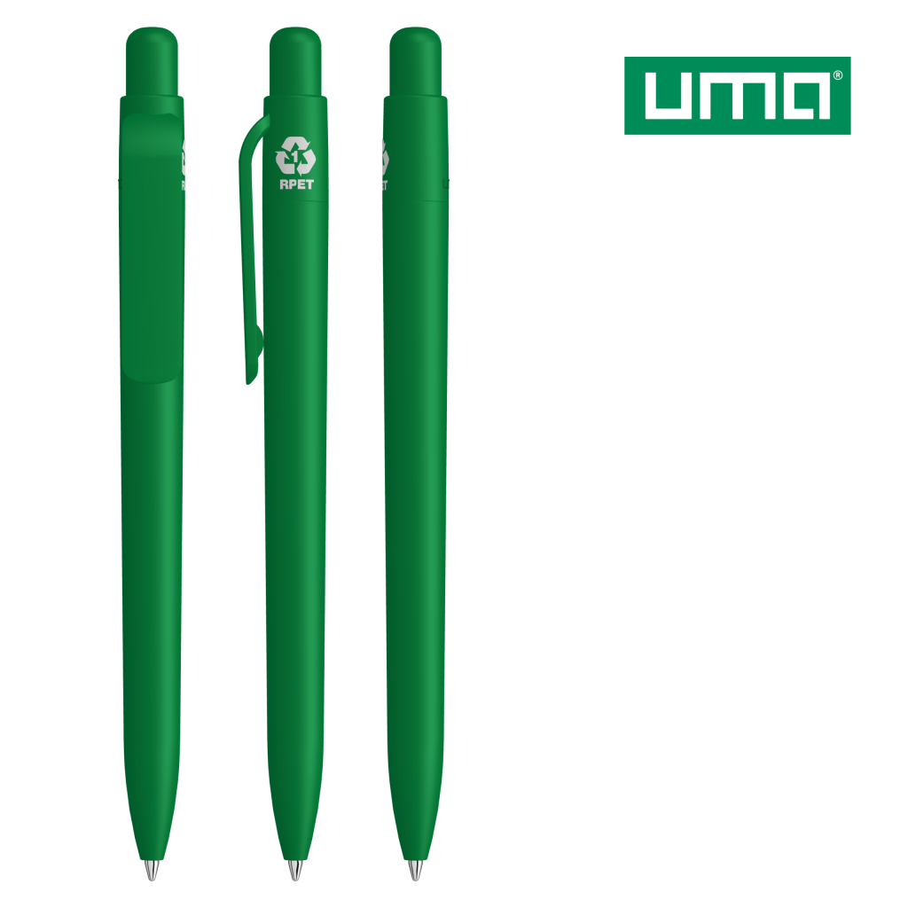 UMA RECYCLED PET PEN FUTURE F Druckkugelschreiber – Mittelgrün
