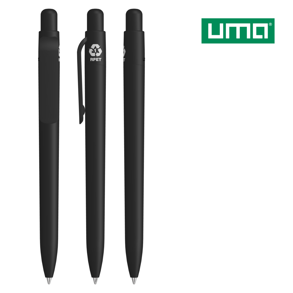 UMA RECYCLED PET PEN FUTURE F Druckkugelschreiber – Schwarz
