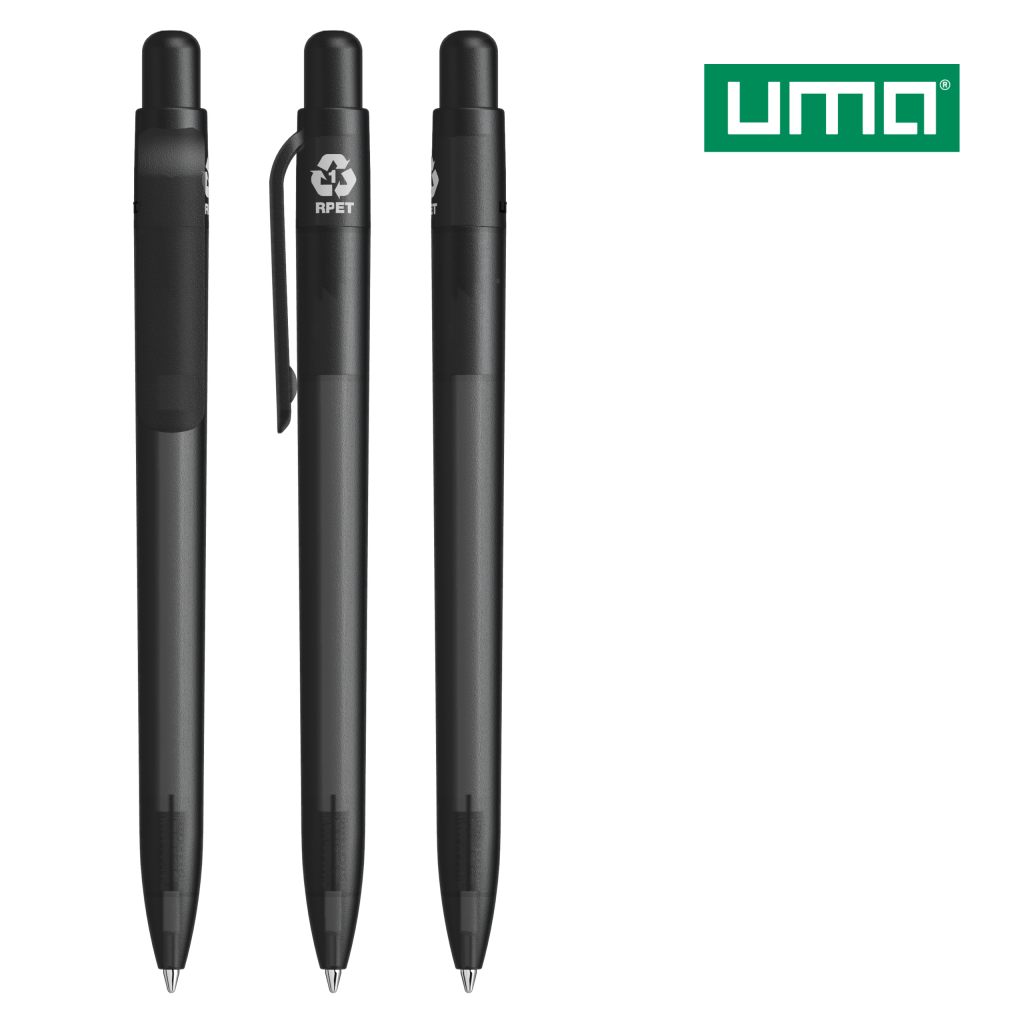UMA RECYCLED PET PEN FUTURE frozen Druckkugelschreiber – Anthrazit