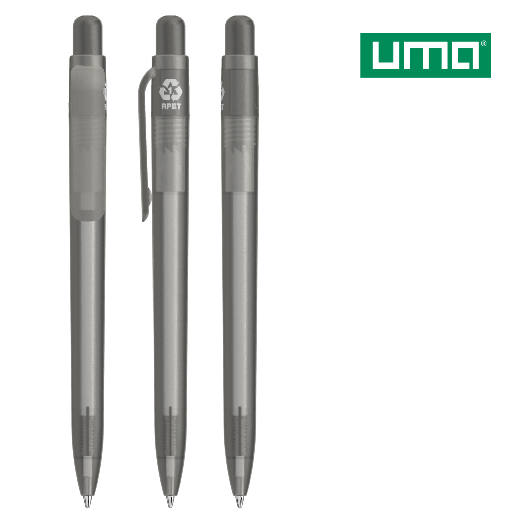 UMA RECYCLED PET PEN FUTURE frozen Druckkugelschreiber – Grau
