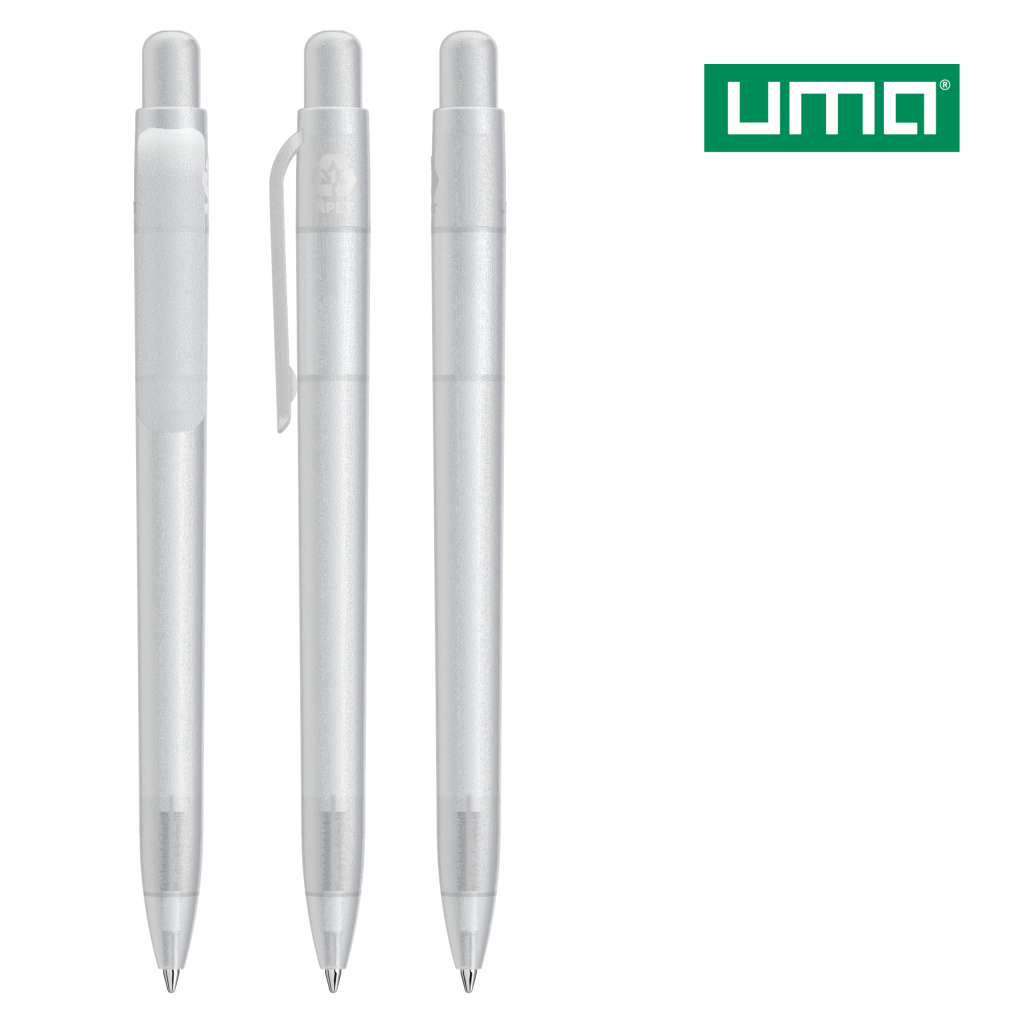 UMA RECYCLED PET PEN FUTURE frozen Druckkugelschreiber – Klar