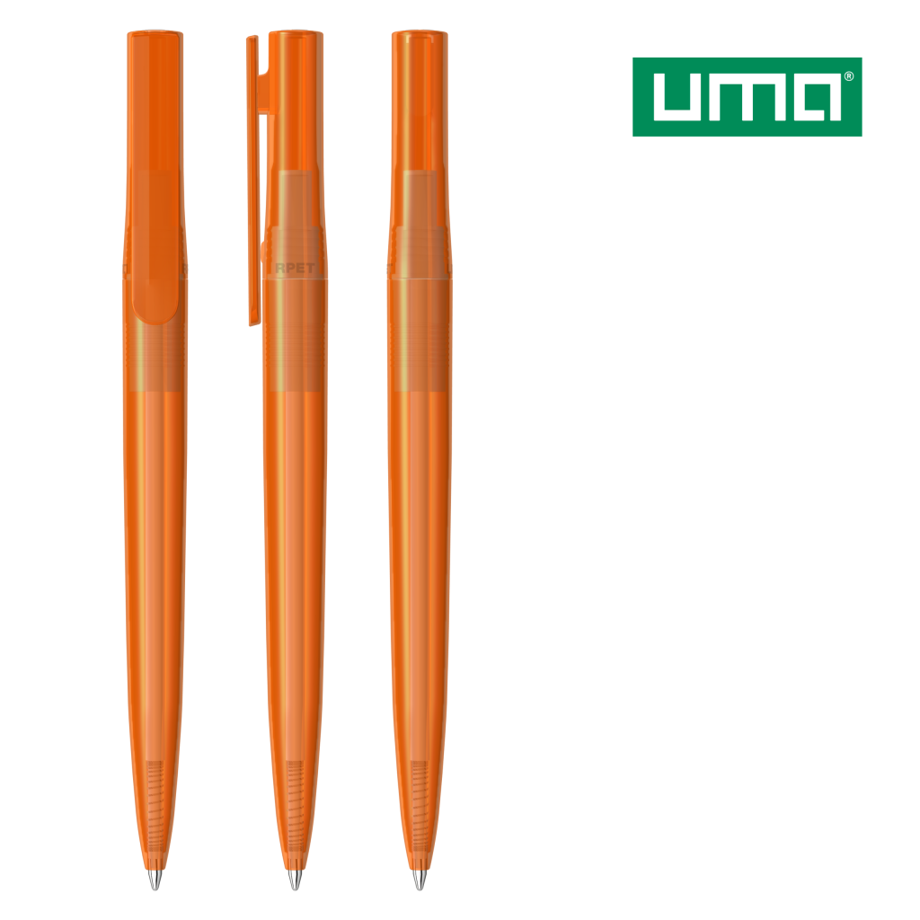 UMA RECYCLED PET PEN switch transparent Drehkugelschreiber – Orange