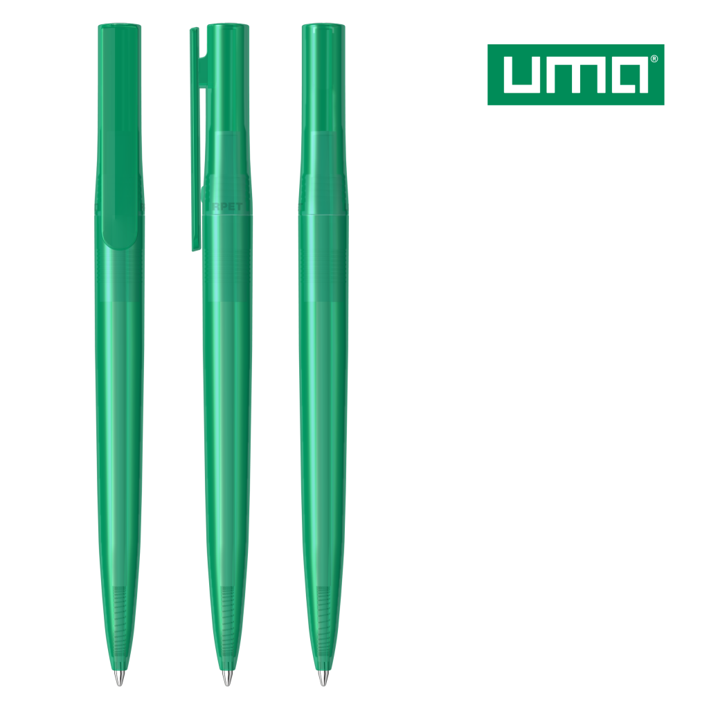 UMA RECYCLED PET PEN switch transparent Drehkugelschreiber – Petrol