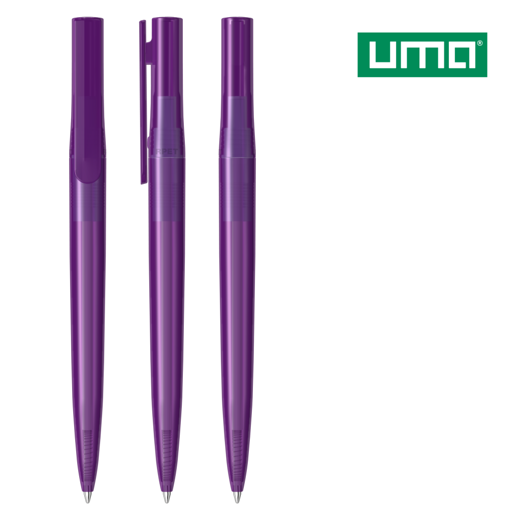 UMA RECYCLED PET PEN switch transparent Drehkugelschreiber – Violett