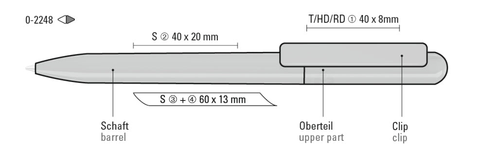 UMA RECYCLED PET PEN CHANGE Drehkugelschreiber – Druckskizze
