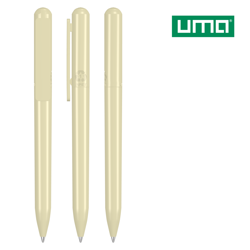 UMA RECYCLED PET PEN CHANGE Drehkugelschreiber – Beige