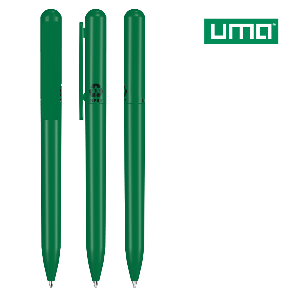 UMA RECYCLED PET PEN CHANGE Drehkugelschreiber – Dunkelgrün