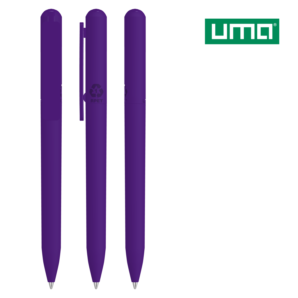 UMA RECYCLED PET PEN CHANGE GUM Drehkugelschreiber – Dunkelviolett