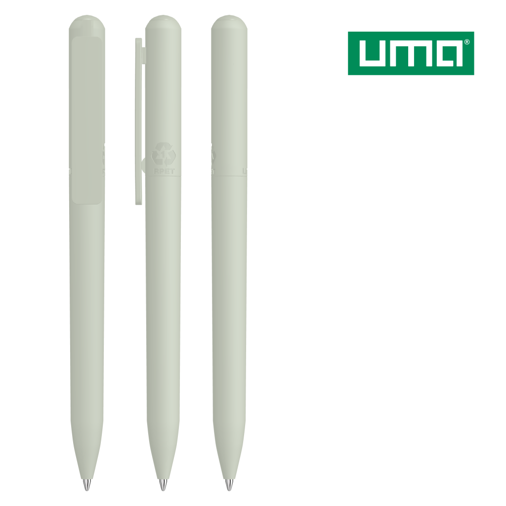 UMA RECYCLED PET PEN CHANGE GUM Drehkugelschreiber – Grau