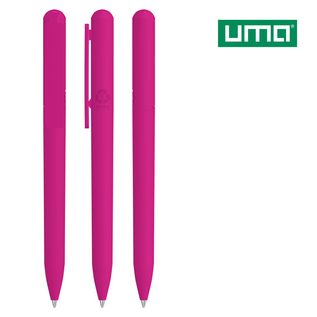 UMA RECYCLED PET PEN CHANGE GUM Drehkugelschreiber – Magenta